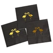 2-Ply Black Cocktail Beverage Napkins