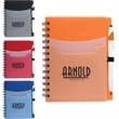 8" x 10" Tri-Pocket Notebook and Satin Pens