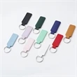 Leatherette Rectangle Keychain Key Tag