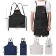 Cotton Canvas Leather Cross Back Apron with Pockets