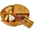 18 Inch Wood Rotating Charcuterie Bamboo Cheese Board