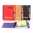Eco-Inspired Notebook with Sticky Notes and Pens