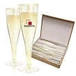 4.5Oz Glitter Disposable Champagne Flutes