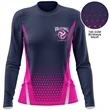 160 GSM Birdseye Mesh performance women long Sleeve T-Shirt