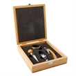4 Piece Bamboo Wine Tool Set