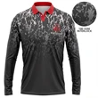 Unisex 180 GSM Interlock Sublimation Long Sleeve Polo Shirt
