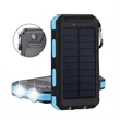 Solar Power Bank Charger with LED Light and Compass