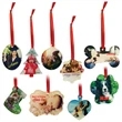 Paw Sublimatable Acrylic Ornament with Red Ribbon