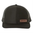 Leather Patch Hat- BLVNK Black