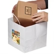 White Kraft Twisted Paper Handle Take Out Bag - Evolution