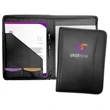 13.25 x 12.5 Black Venosa Zippered Pad Folder