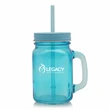 15 oz. Colored Mason Jars with Straw