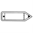 Key Tags - Soft Vinyl - Stock Shape Collection - Pencil