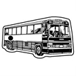 Key Tags - Soft Vinyl - Stock Shape Collection - Tour Bus