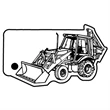 Key Tags - Soft Vinyl - Stock Shape Collection - Tractor