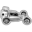Key Tags - Soft Vinyl - Stock Shape Collection - Go Cart