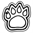 Key Tags - Soft Vinyl - Stock Shape Collection - Paw
