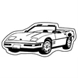 Key Tags - Soft Vinyl - Stock Shape Collection - Corvette