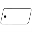 Key Tags - Soft Vinyl- Stock Shape Collection- Parallelogram
