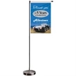 11-19.7" Metal Telescopic Flagpole w/ Single Reverse Banner