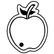 Key Tags - Soft Vinyl - Stock Shape Collection - Apple