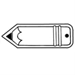Key Tags - Soft Vinyl - Stock Shape Collection - Pencil