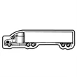 Key Tags - Soft Vinyl- Stock Shape Collection - Semi Truck