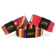 3/4" Sublimated Elastic Event Wristband w Customizable Woven