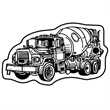 Key Tags - Soft Vinyl - Stock Shape Collection -Cement Truck