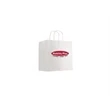 Kraft Paper White Shopping Bag - 10" x 10"