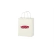 Kraft Paper White Shopping Bag - 8" x 10-1/4"