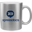 11 Oz. Metallic Color Exterior Custom Mugs