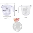 6 Oz. Clear Plastic Measuring Cup w/ Handle and Pour Spout
