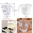 12 Oz. Clear Plastic Measuring Cup w/ Handle and Pour Spout