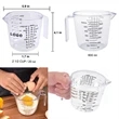 20 Oz. Clear Plastic Measuring Cup w/ Handle and Pour Spout