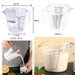 32 Oz. Clear Plastic Measuring Cup w/ Handle and Pour Spout