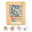 Bamboo Indoor Hygrometer & Thermometer Weather Clock
