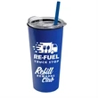 The Roadmaster - 18 oz. Travel Tumbler w. Clear lid & Straw