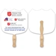 Shield Shape Full Color 1 Sided Hand Fan
