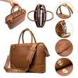 15 Laptop  Genuine Leather Handmade Men's Handbag Briefcase
