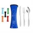 3-Piece Stainless Steel Traveling Cutlery W/ Carrying Bag