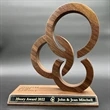 USA Grown Walnut Custom-Shaped Award - Corporate Gift