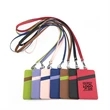 PU Card Sleeves ID Badge Holder With Lanyard