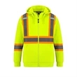 Hi-Vis Full Zip Hoodie - Left Sleeve Embroidery
