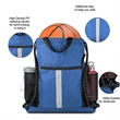 Sports Drawstring Backpack With Shoe Compartment Layer