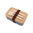 Bamboo Lid Bento Box with Wheat Fibre Tableware