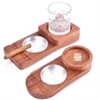 Whiskey Glass Tray With Cigar Ashtray