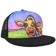 Flat Brim Trucker Hat with full color imprint - Five Panels