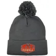 Pom Knit Roll Cuff Beanie Cap