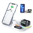 4 in 1 Foldable Wireless Charger Station with digital clock